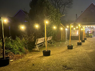 Terreinverlichting op palen